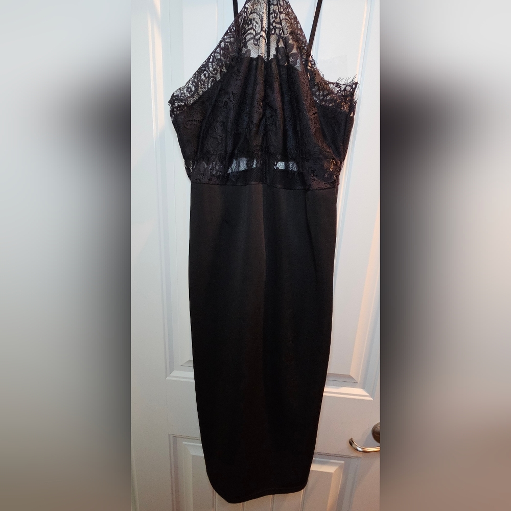 Black Halter Mini Dress